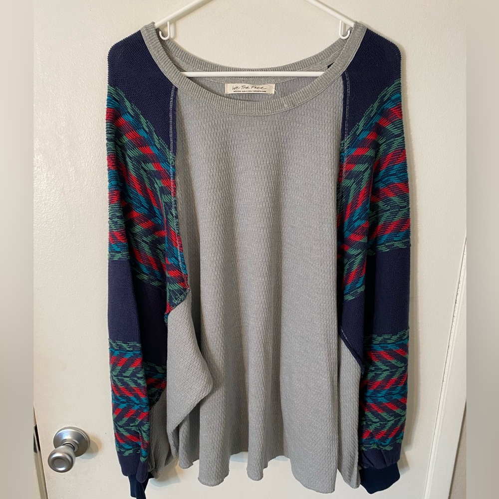 Free people Aztec color block thermal. In excellent condition!!
